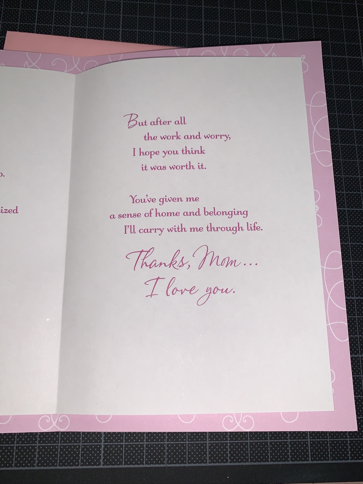 Hallmark Mother’s Day Card: Floral Butterfly Home Belonging Carry Through Life