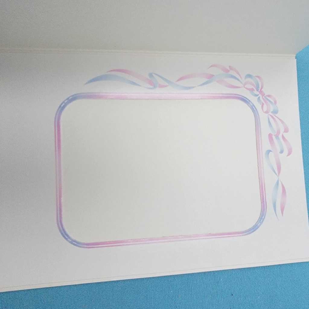Set 24 Baby Photo Folders it’s a Joy Ribbon Bows 4×6″ Cover 3×4″ Opening