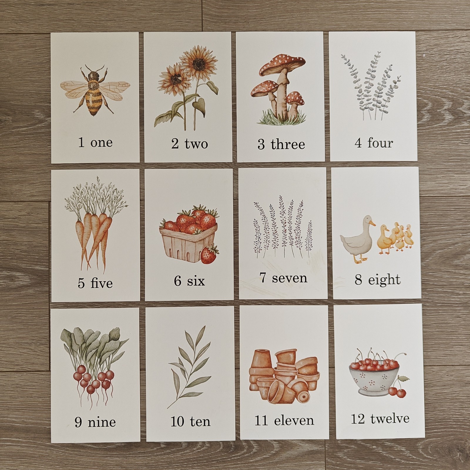 Artisan Kids 1-12 Number Cards 4×6