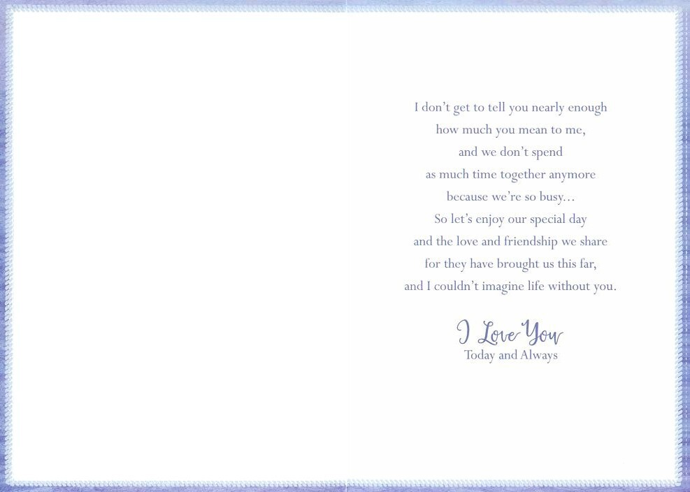 Happy Anniversary To My Husband – Anniversary Greeting Card – 3881D