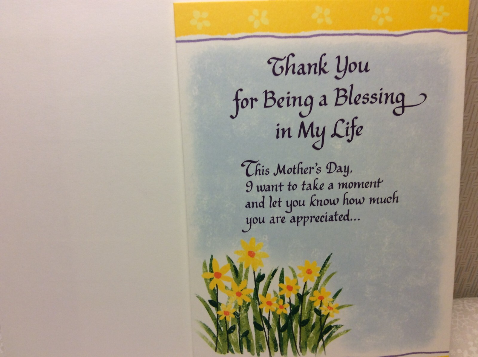 MOTHER’S DAY BLUE MOUNTAIN ARTS GREETING CARD New w/envelope “Blessing in my…”