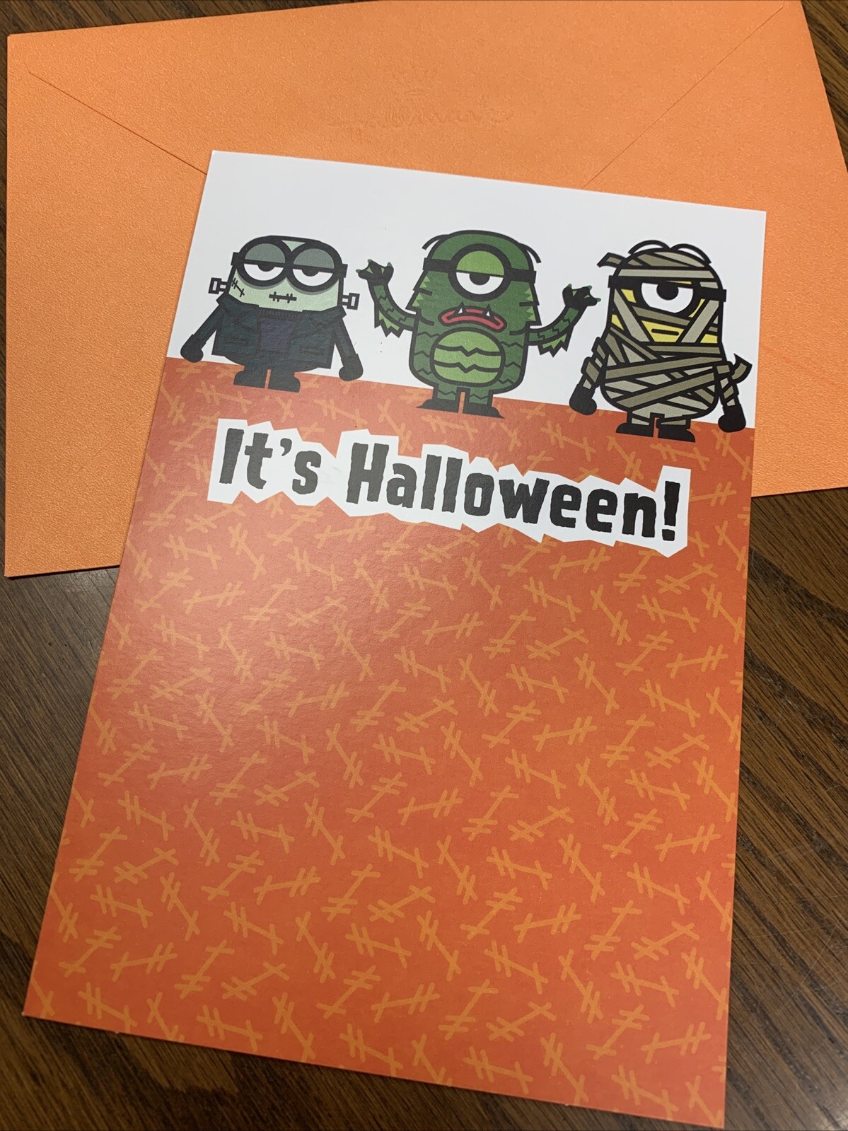 It’s Halloween Minions Scary Awesome 5”x7” Hallmark Greeting Card