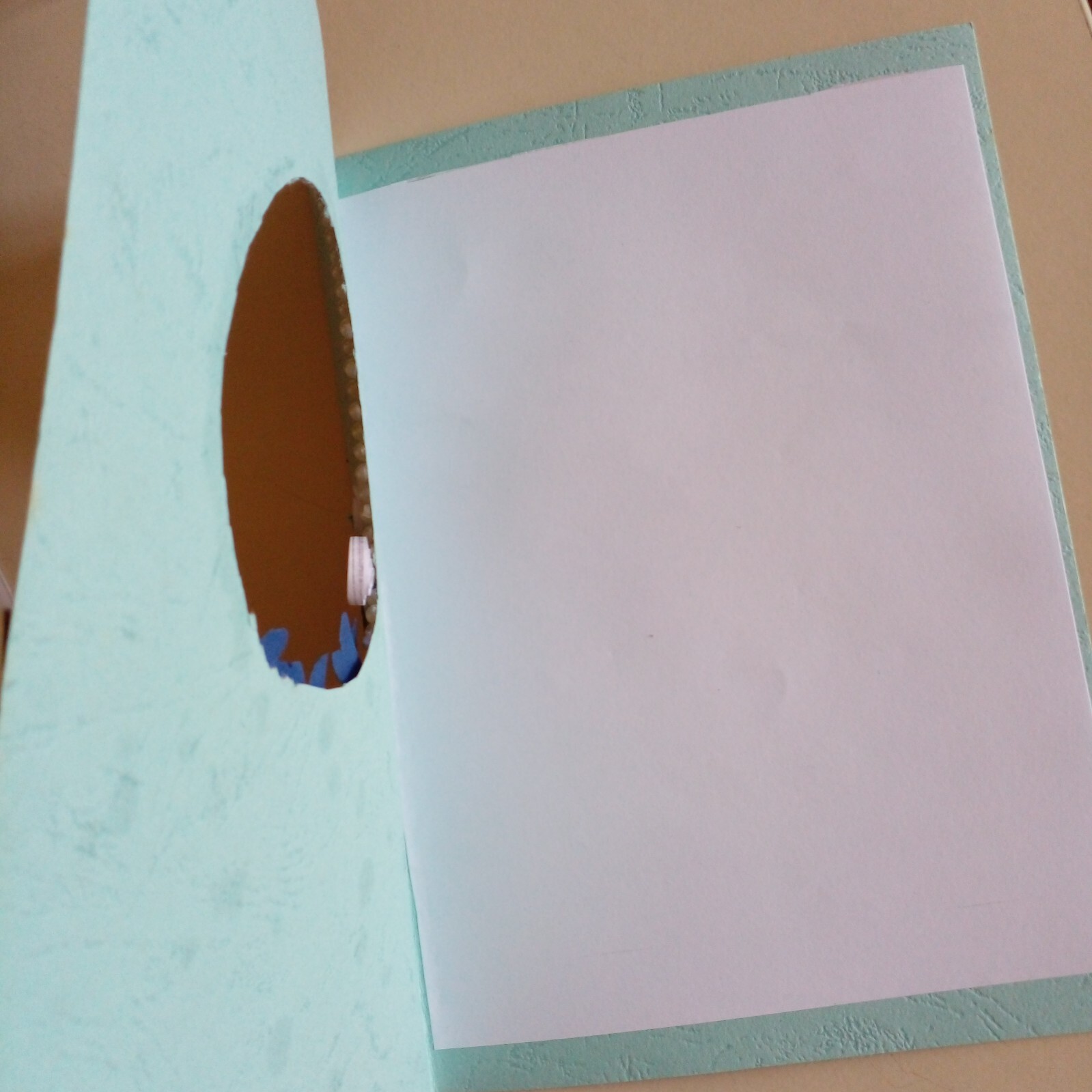 Sri Lanka B’day Card Handmade Paper Quilled Lovely Blue Flower With White Beads