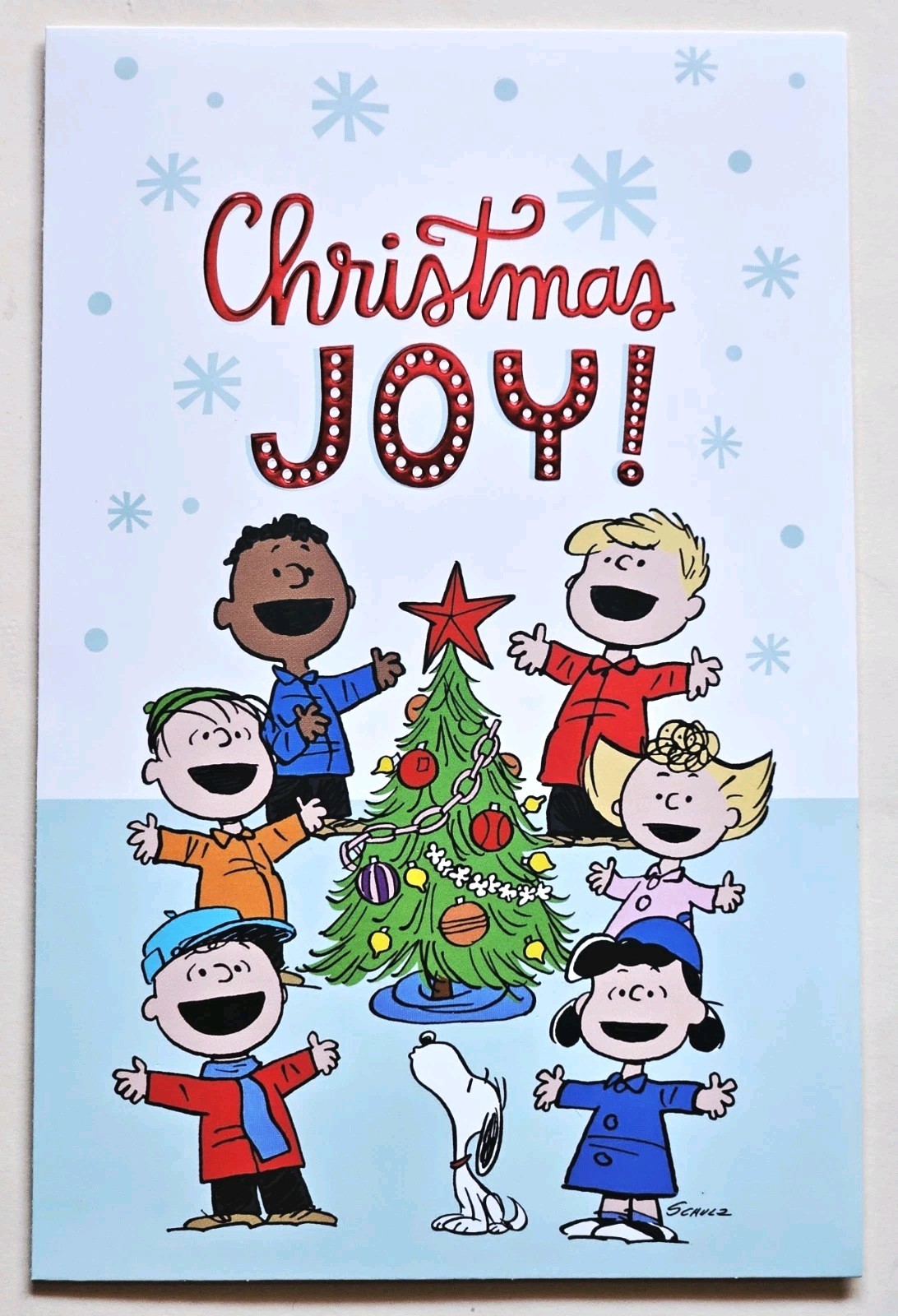 Merry Christmas / Peanuts Charlie Brown Greeting Card (+ Envelope 7,6×5″)