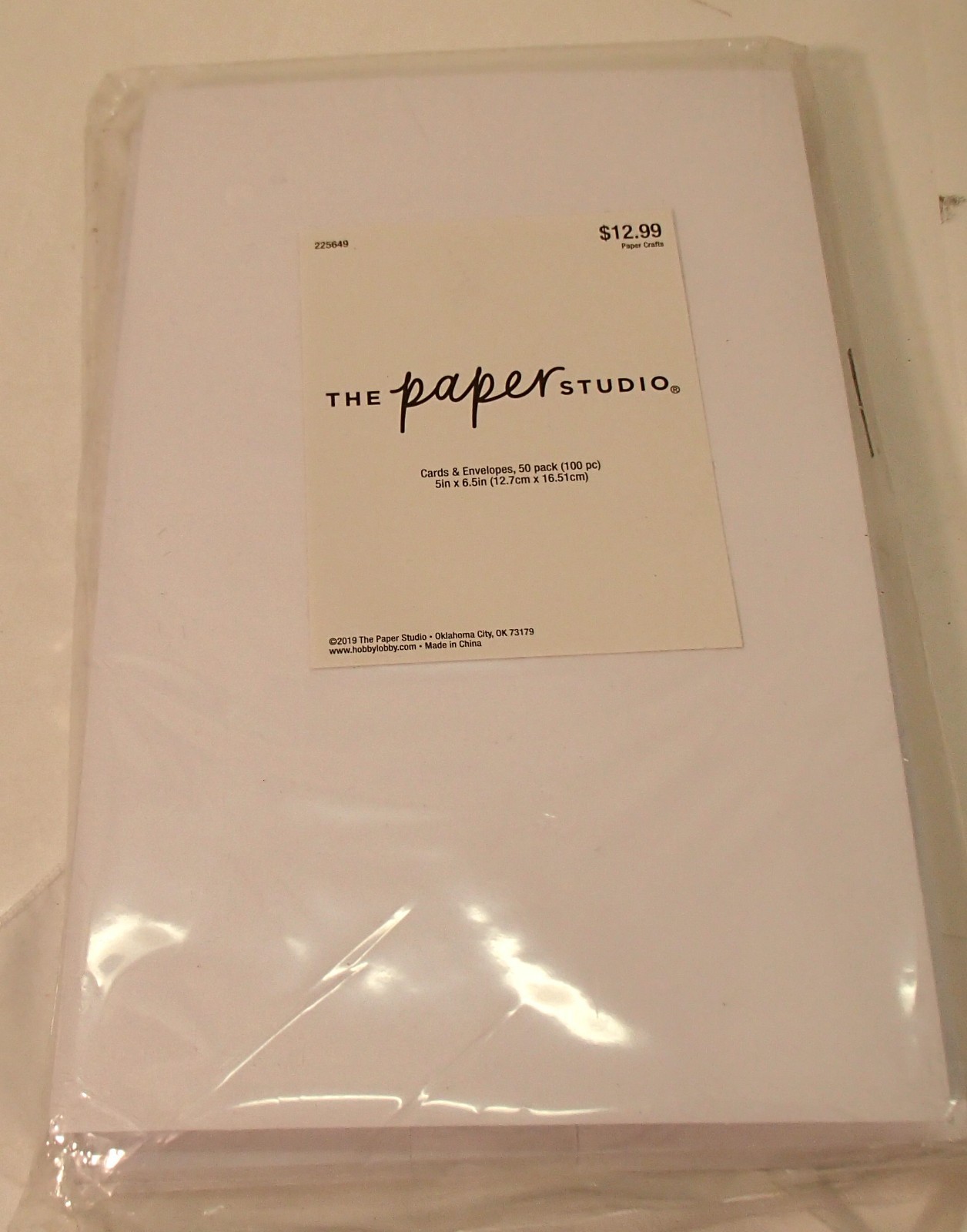 225649 The Paper Studio Cards/ Envelopes 50 Pack Plain White 5″ x 6.5″ Set