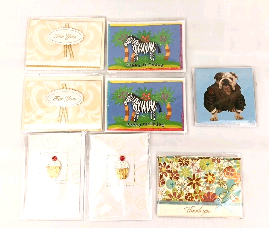 22 NEW Small 3D Greeting Cards All Occasions Burgoyne & Hallmark -Sealed 4″ x3″
