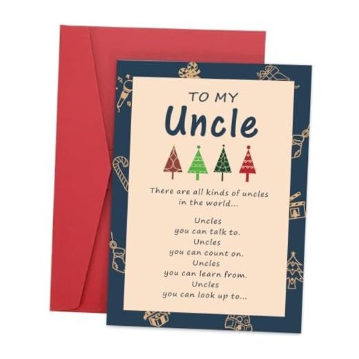 Most Popular Gifts for Men 2025, Single Christmas Cards with Envelopes, uncle