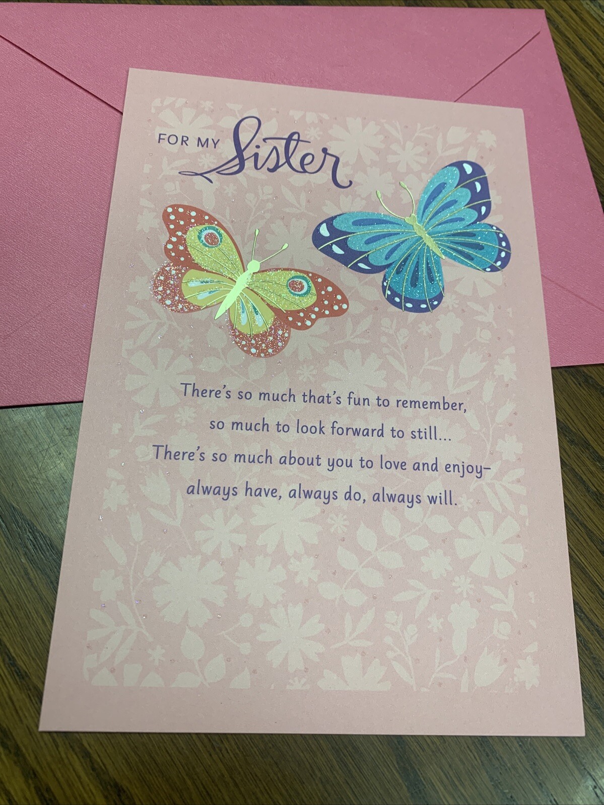 Birthday FOR MY SISTER Love And Enjoy 5.5”x8” Hallmark Greeting Card