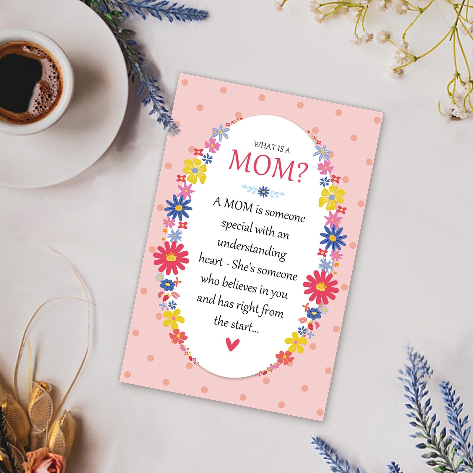 Heartfelt Mothers Day Card for Mom, Thoughtful Mother’s Day Gift from Daughter..