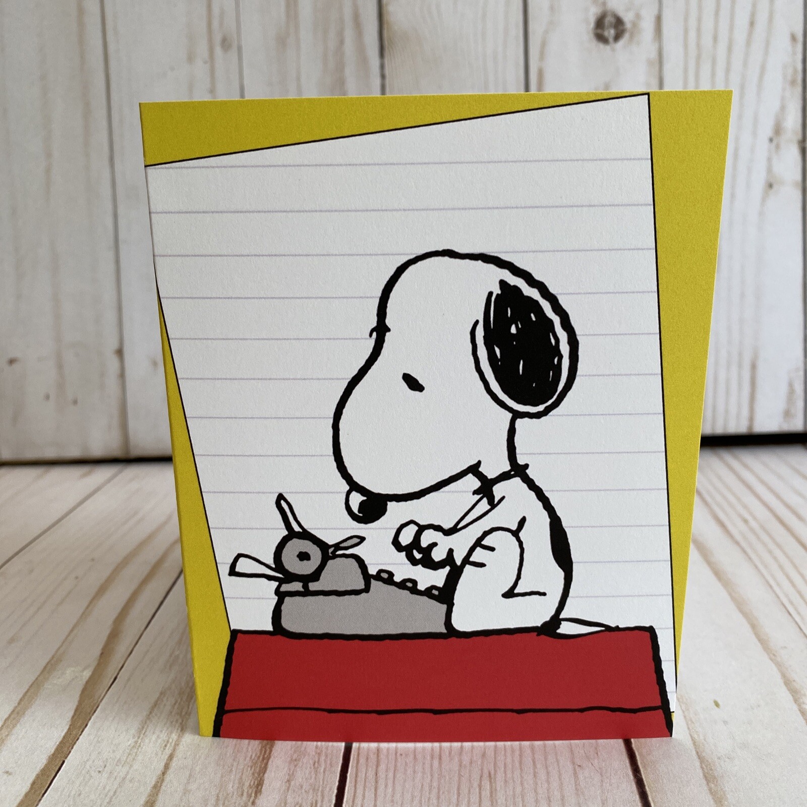 Snoopy Note Greeting Card Blank Typing Letter Typewriter Peanuts Keep In Touch