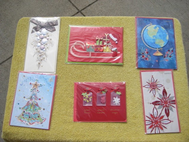 Lot of 6 PAPYRUS Christmas Holiday Cards new sealed # Z