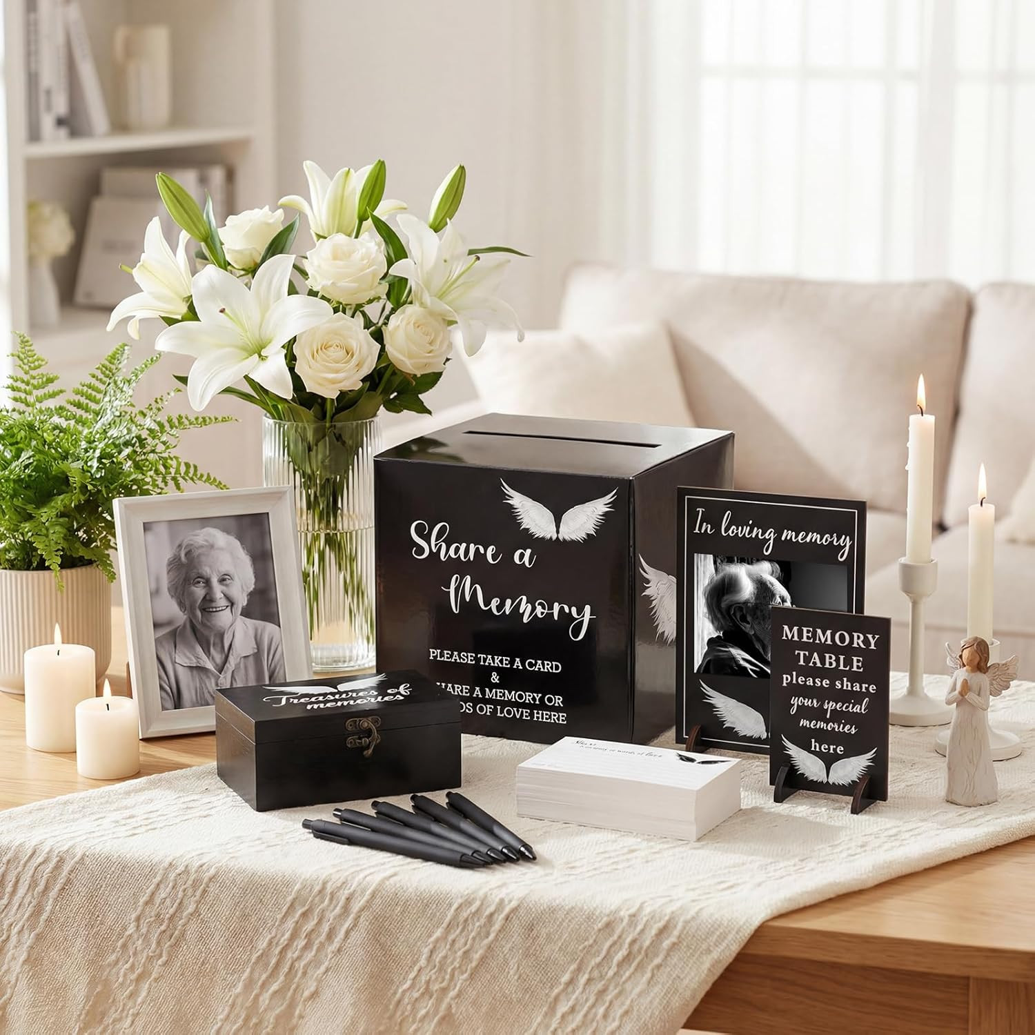 Share a Memory Cards Set for Celebration of Life Decoration Memorial Obituary Ca