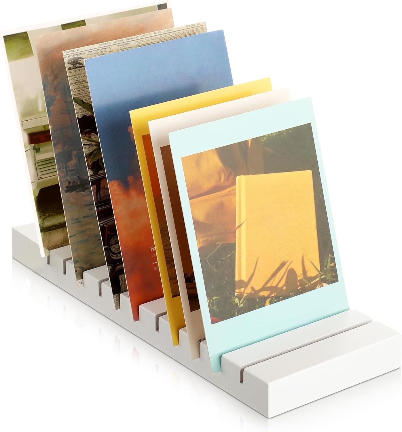 1 Pc Christmas Greeting Card Display Stand 12 Slot Wooden Card Holder Multi Purp