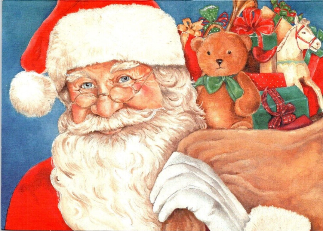SANTA CLAUS Paper Magic Group Christmas Greeting Card w/ Envelope MG91