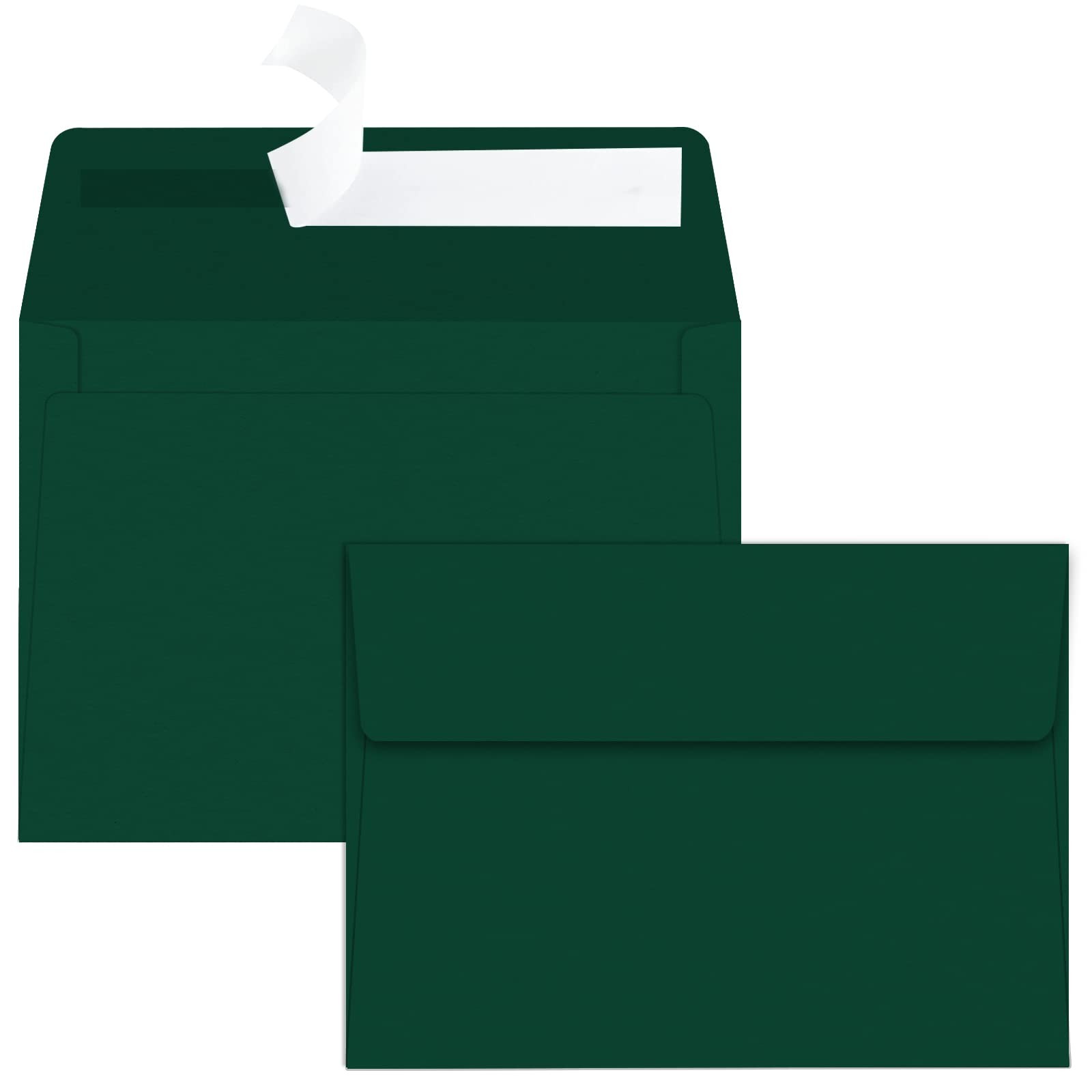 50 Pack Green A7 Envelopes, 5×7, Self Seal, Square Flap, Invitation, Wedding