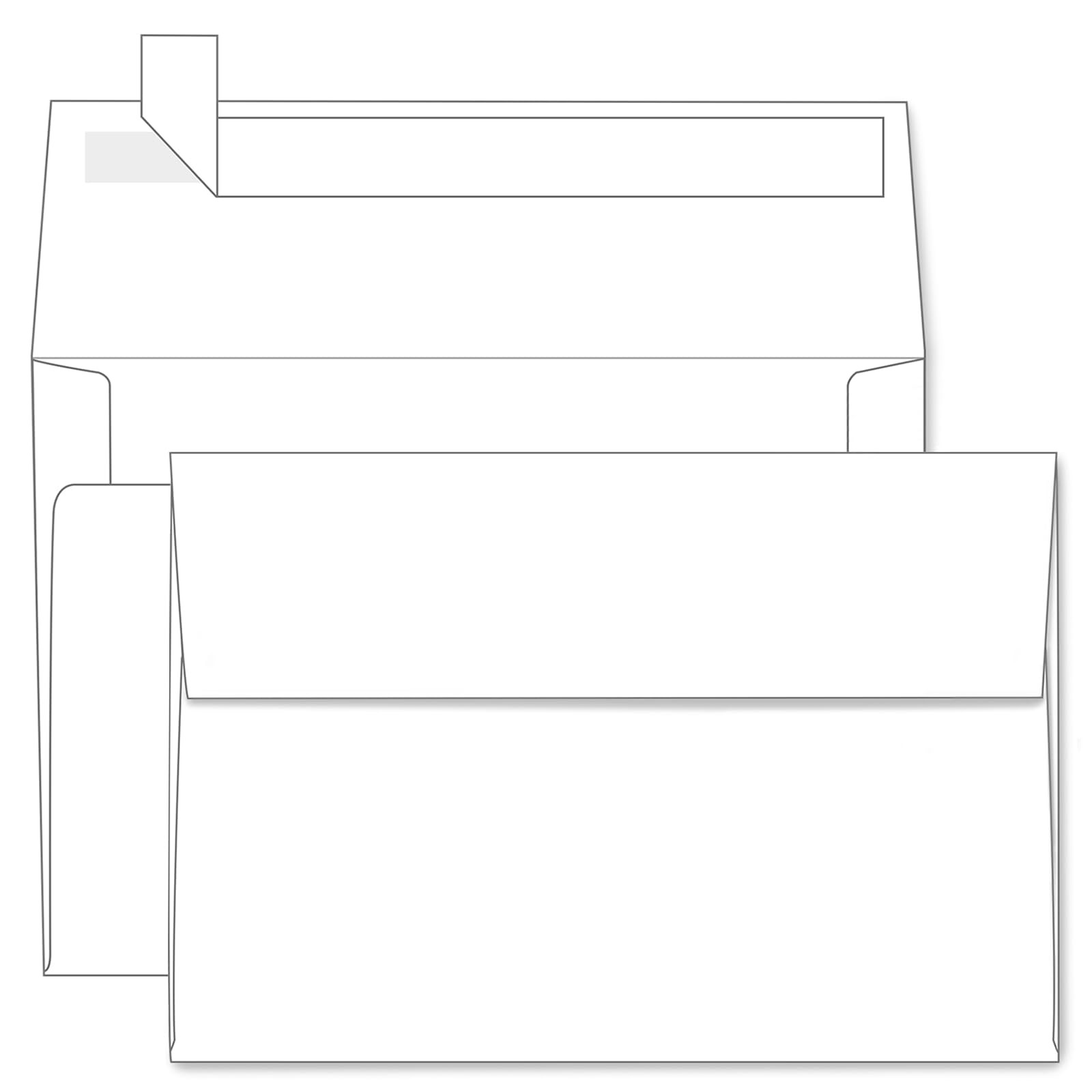 100 Pack White A4 Envelopes 4.25×6.25 Inch Invitation Self Seal 120 GSM