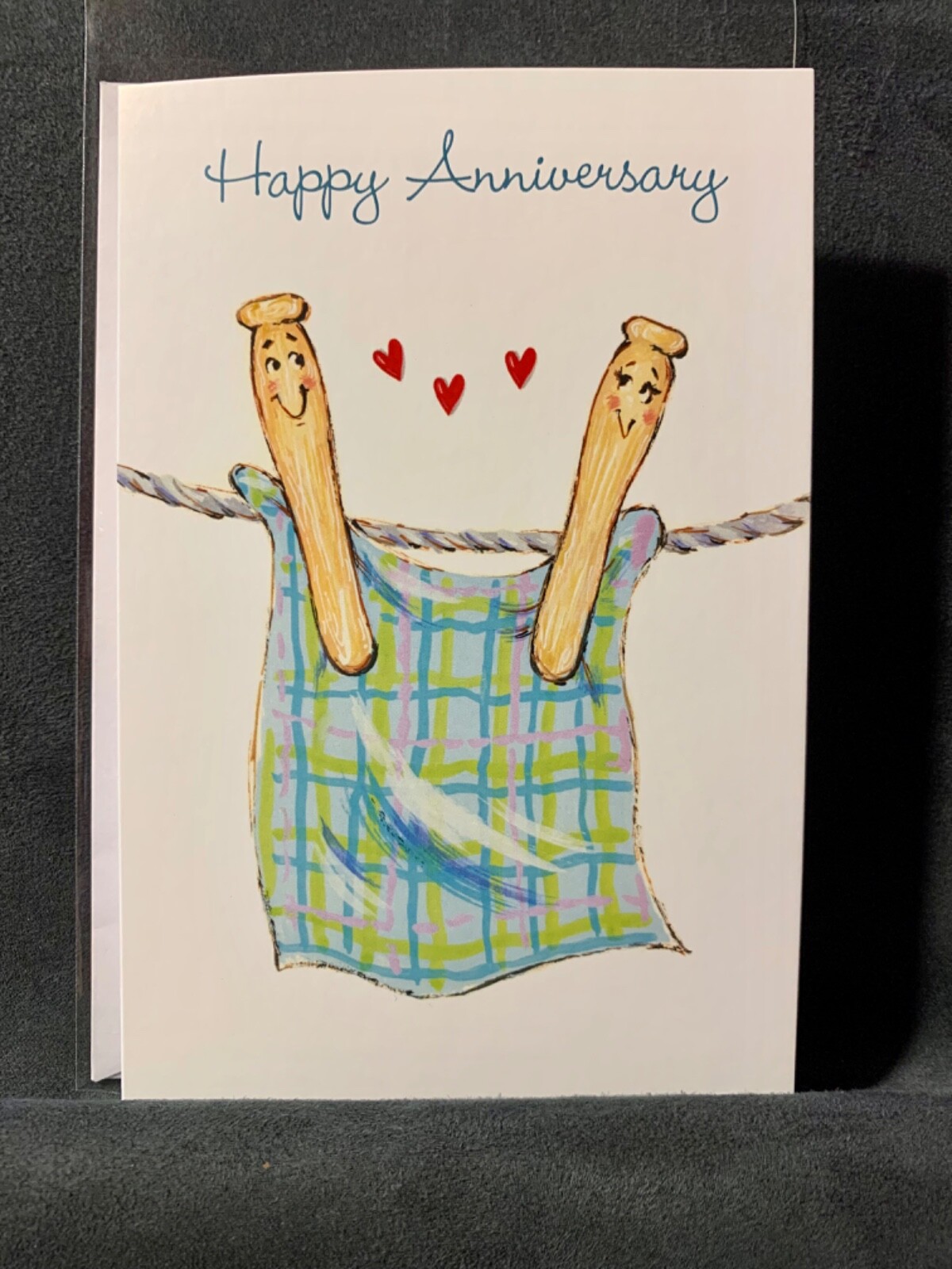Happy Anniversary Greeting Card Still Hanging Together