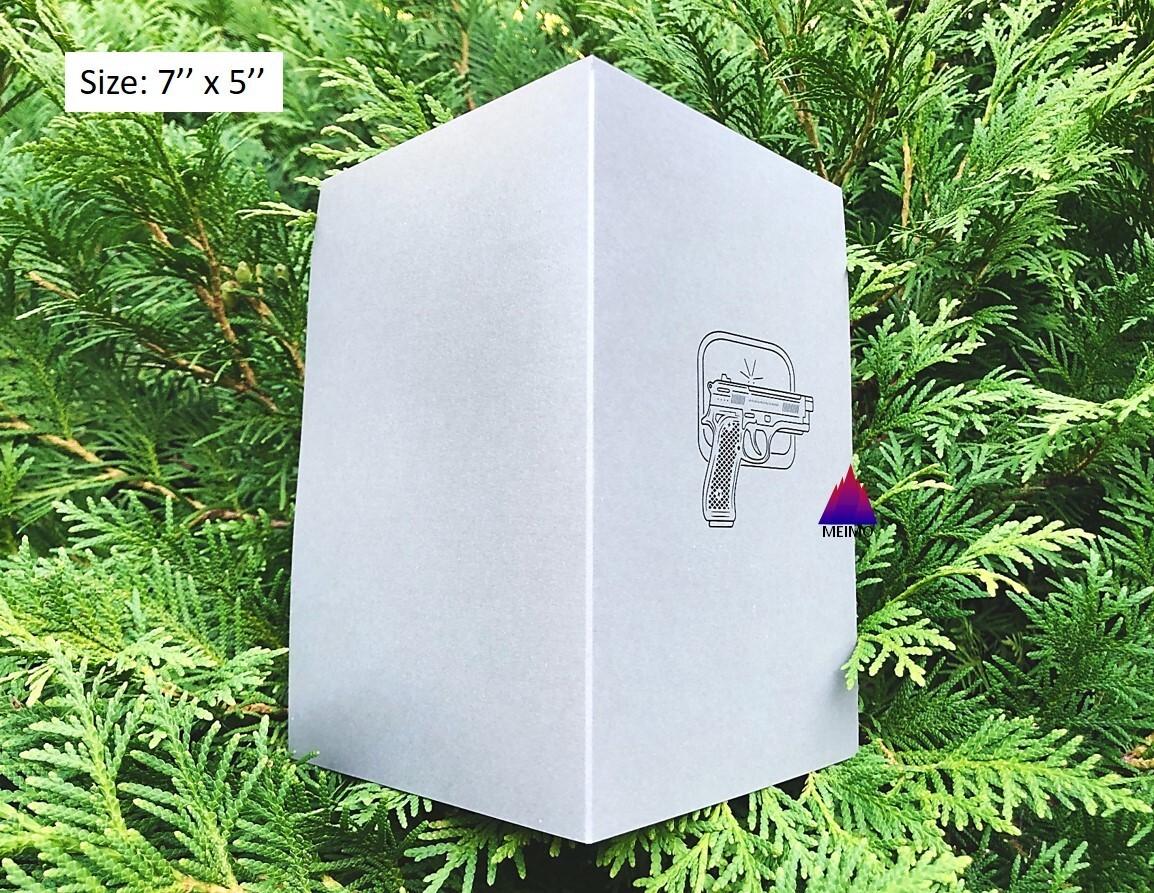 3D Pop Up Greeting Card Gun Pistol Handgun Handmade Birthday Sports Party Gift