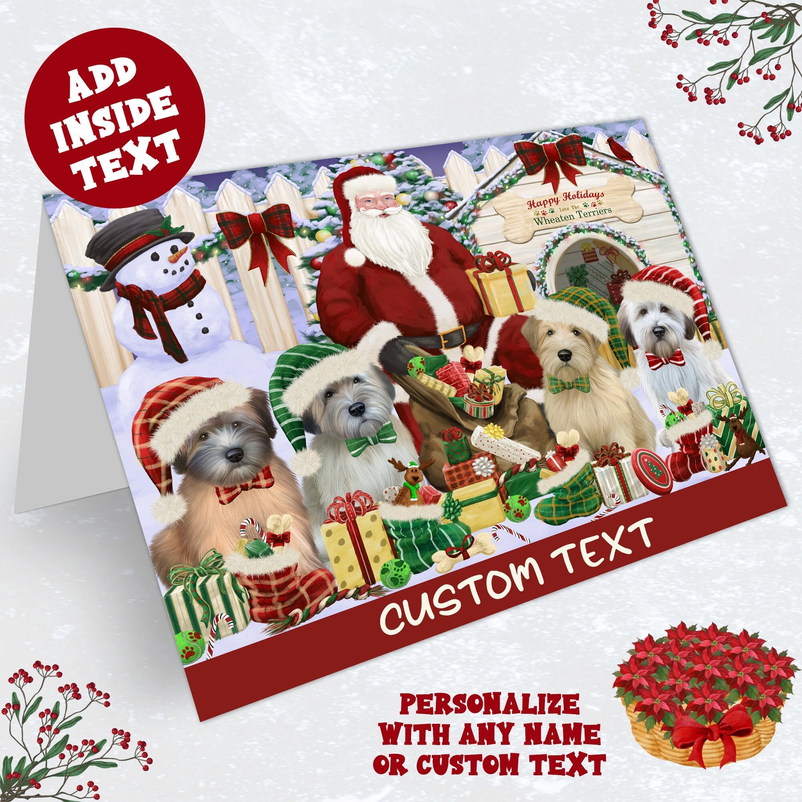 Wheaten Terrier Dog Greeting Cards and Note Cards with Envelopes Christmas NWT