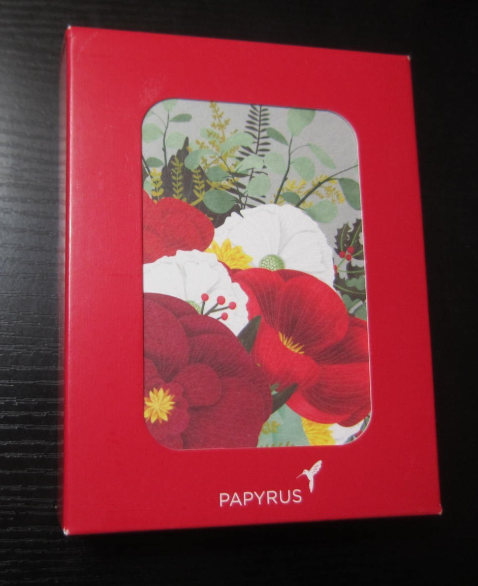 Papyrus Floral Bouquet Christmas Holiday Boxed Note Cards Set of 20 New in Box
