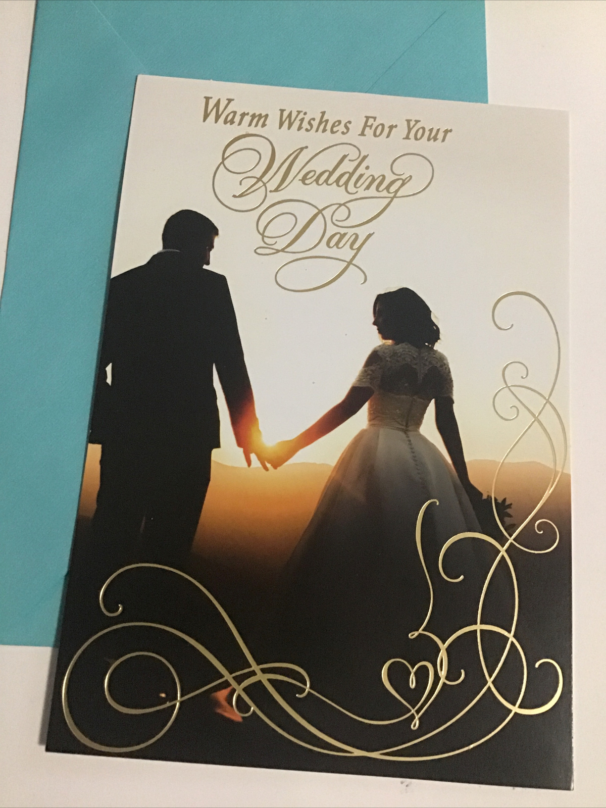 Warm Wishes For Your Wedding Day Congratulations 5”x7” Hallmark Greeting Card