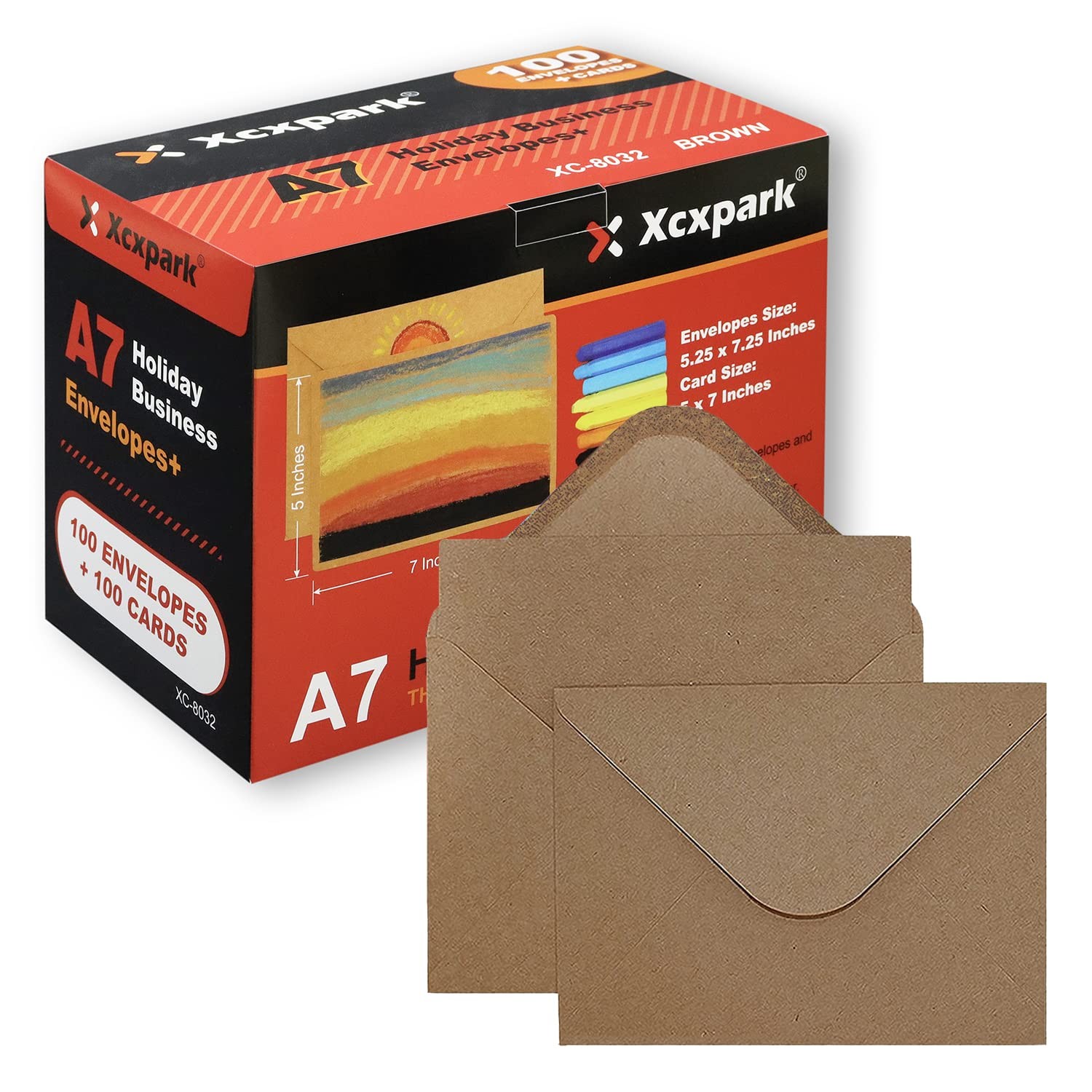 100 Qty 5.25 x 7.25 inches Printable A7 Invitation Envelopes & 100 Qty Flat C…