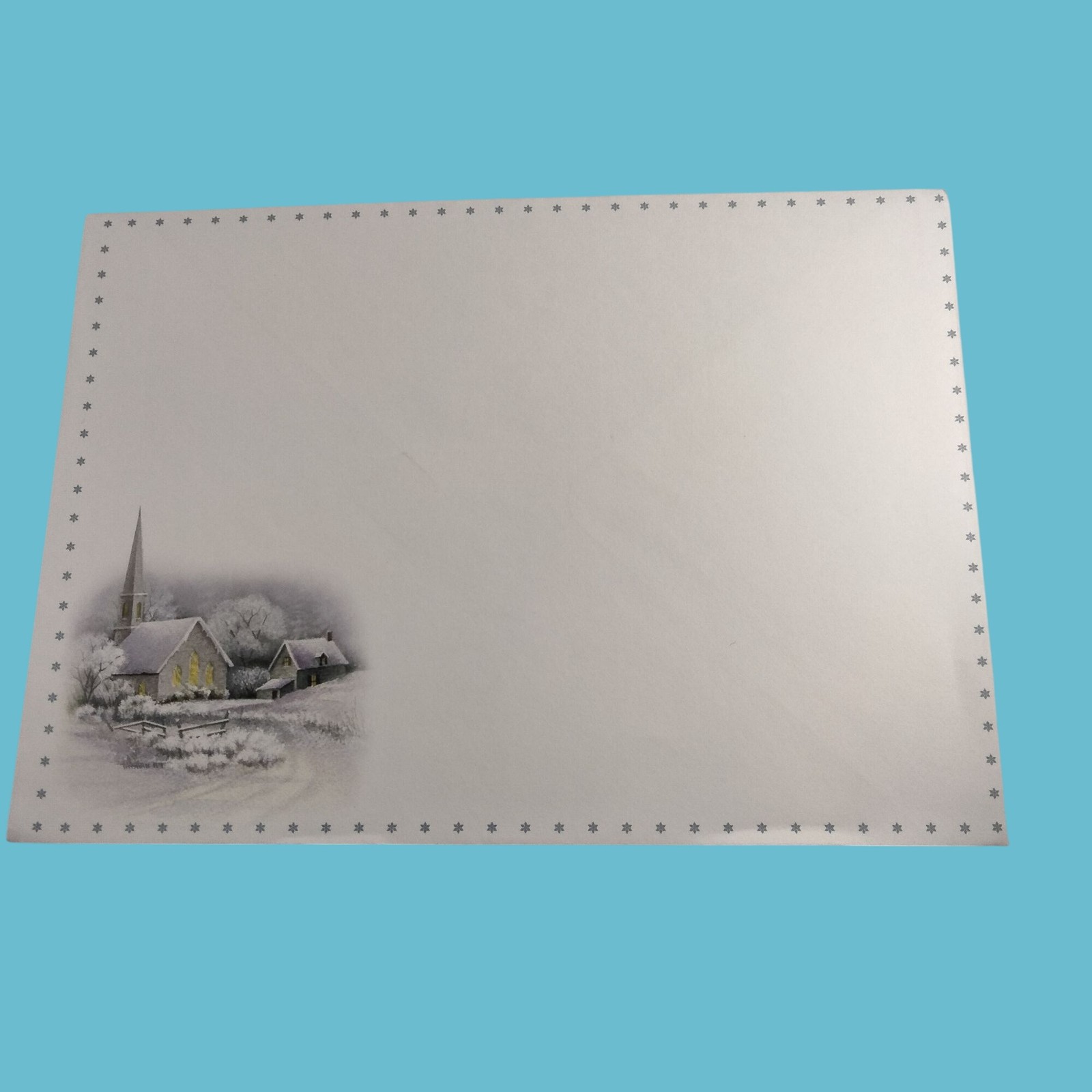 Elegant Snowflake Holiday Greeting Card Envelope Joy Message