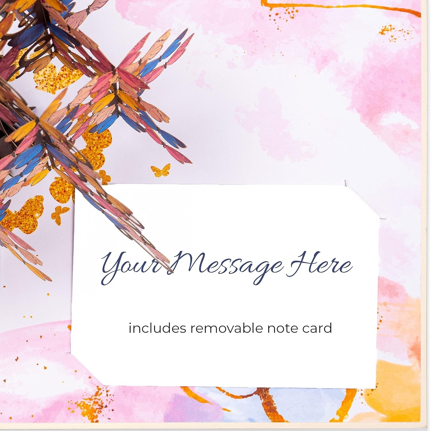 Vibrant Floral Butterfly Tree Greeting Card for Mother’s Day and Special Events