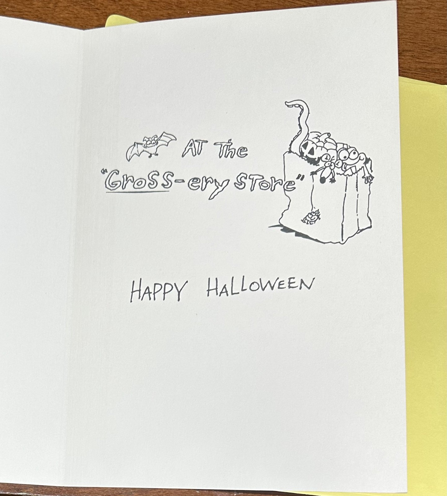 HAPPY HALLOWEEN Greeting CARD – Monsters – W/ envelope
