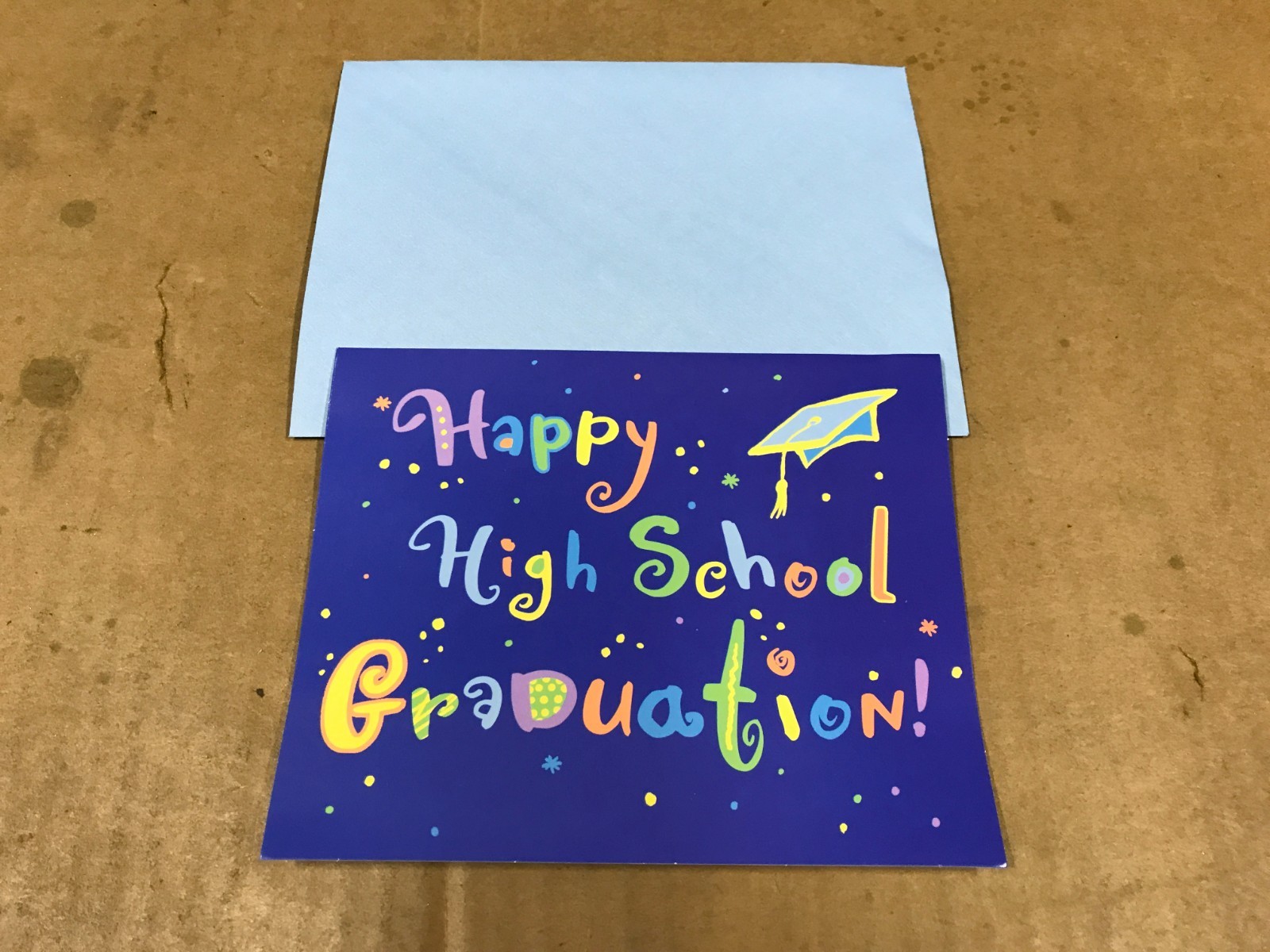 New Hallmark Graduation Card W/ Envelope- “Happy High School Graduation”