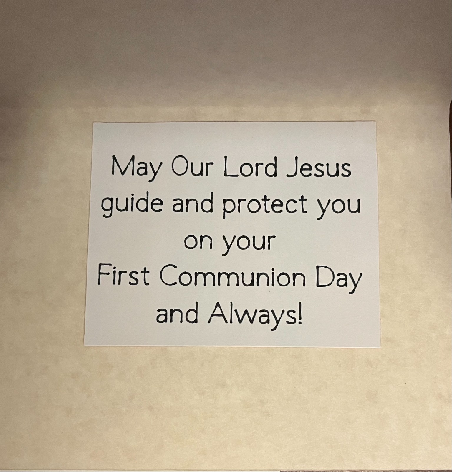 Little Girl First Communion Card