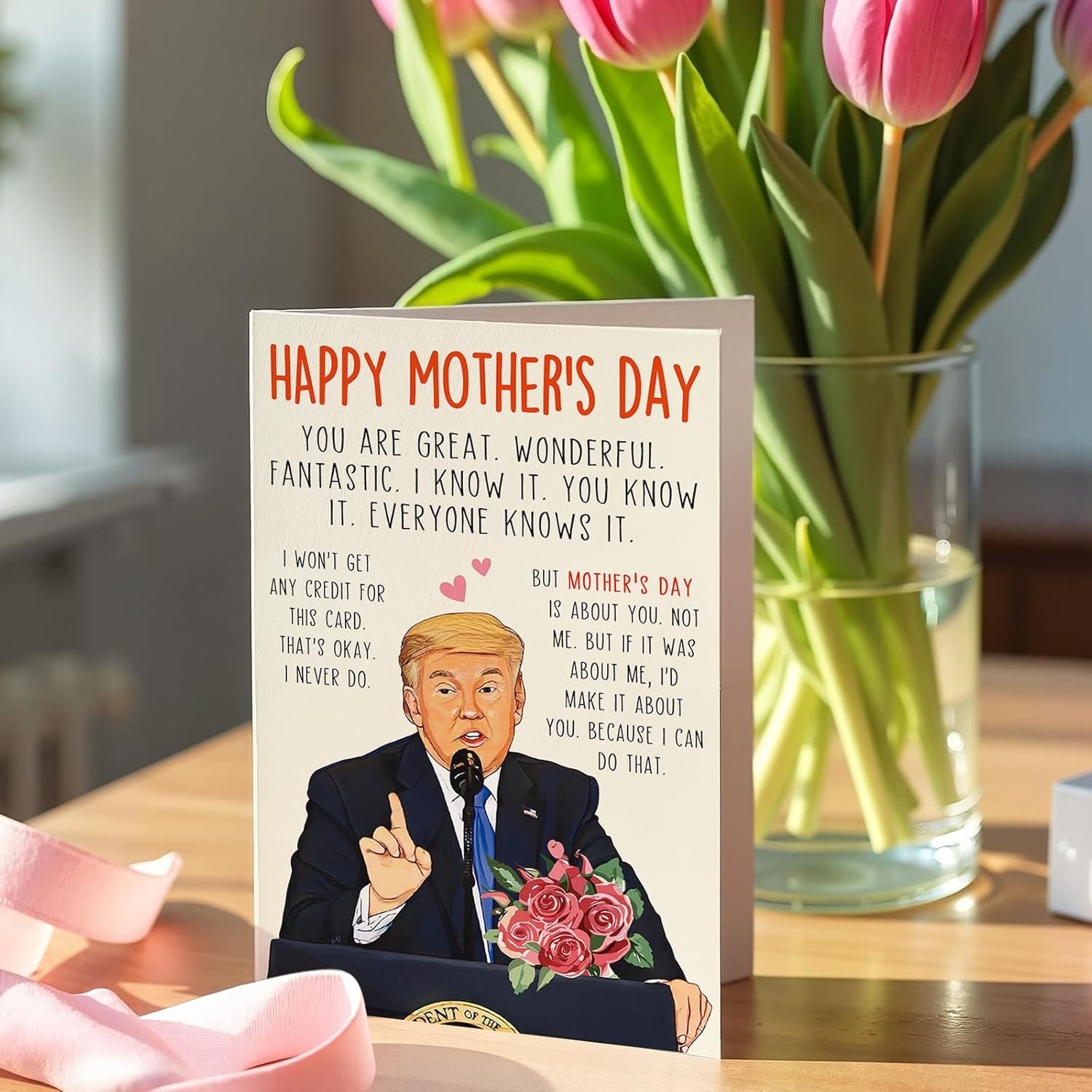Funny Mothers Day Card Gift for Mom Wife from Daughter Son Husband