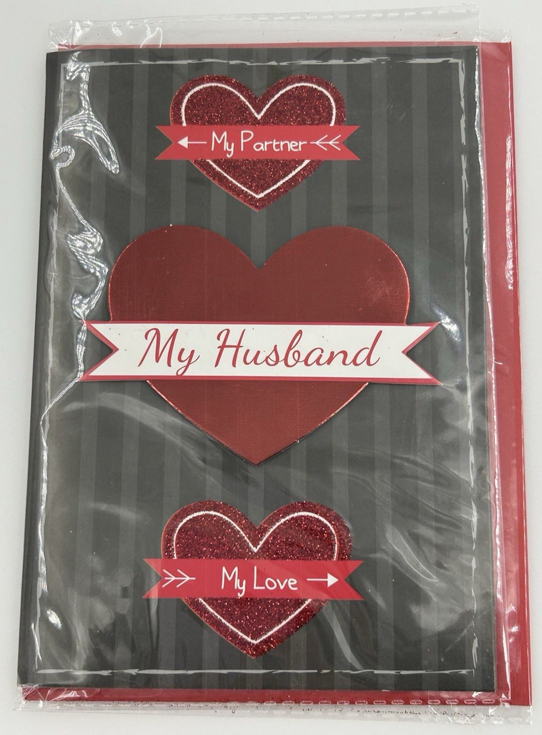 Valentines Day Voila Greeting Card My Partner My Husband My Love Hearts