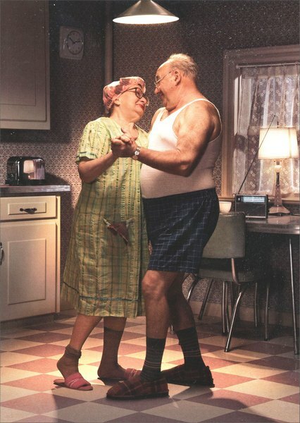 Couple Dancing In Kitchen Anniversary Card – Greeting Card by Avanti Press