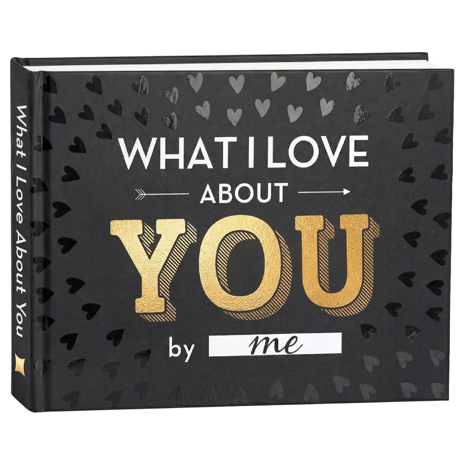 What I Love about You Book – Valentines Day Gifts for 4.5 × 6 inches, Black