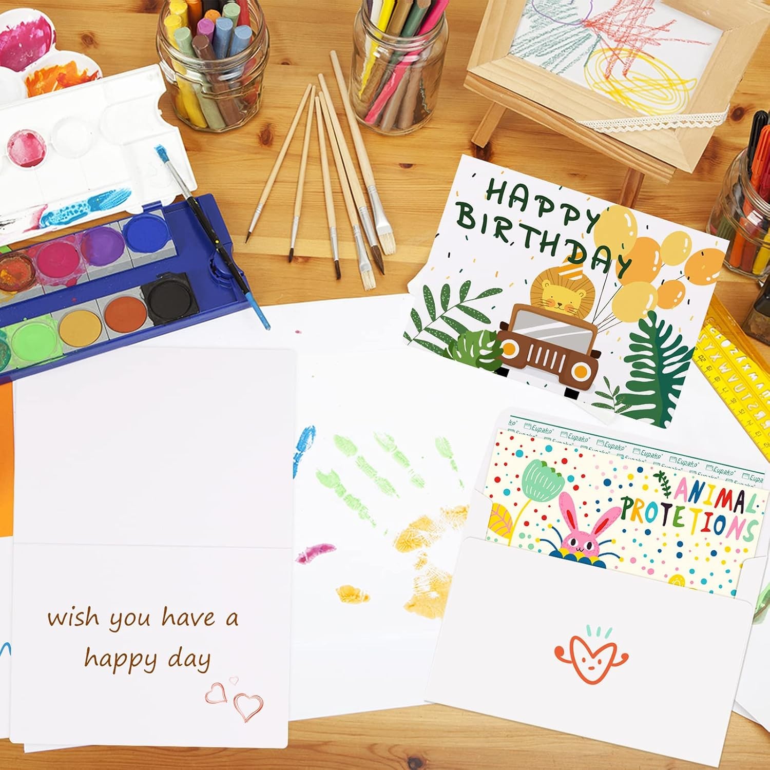 50 Pack White-Blank-Cards-And-Envelopes-5X7-Heavyweight-Folded-Cardstock-And-A7