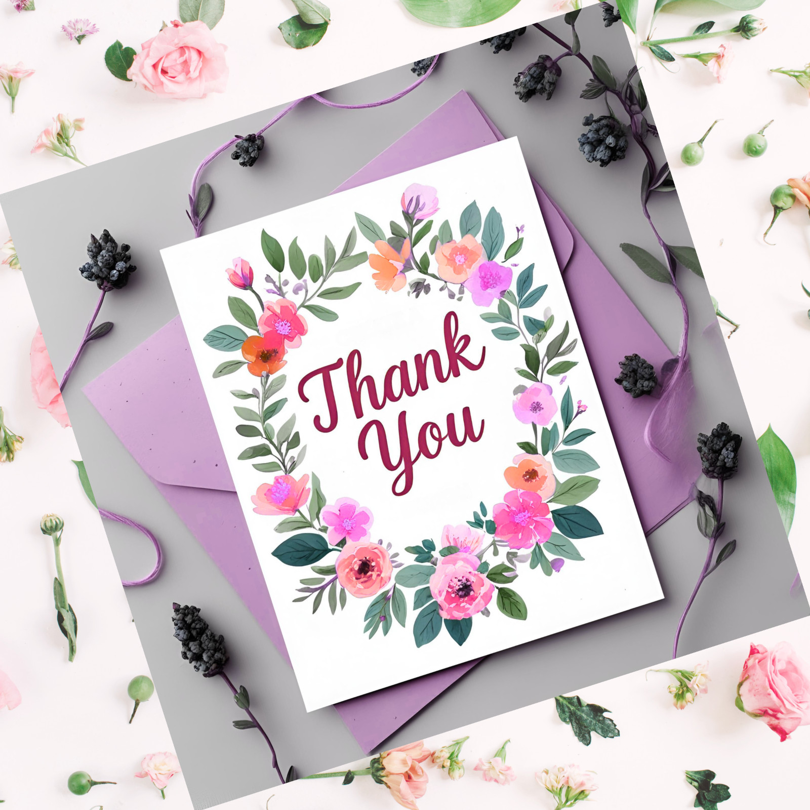 New Digital Thank You Card Printable shareable