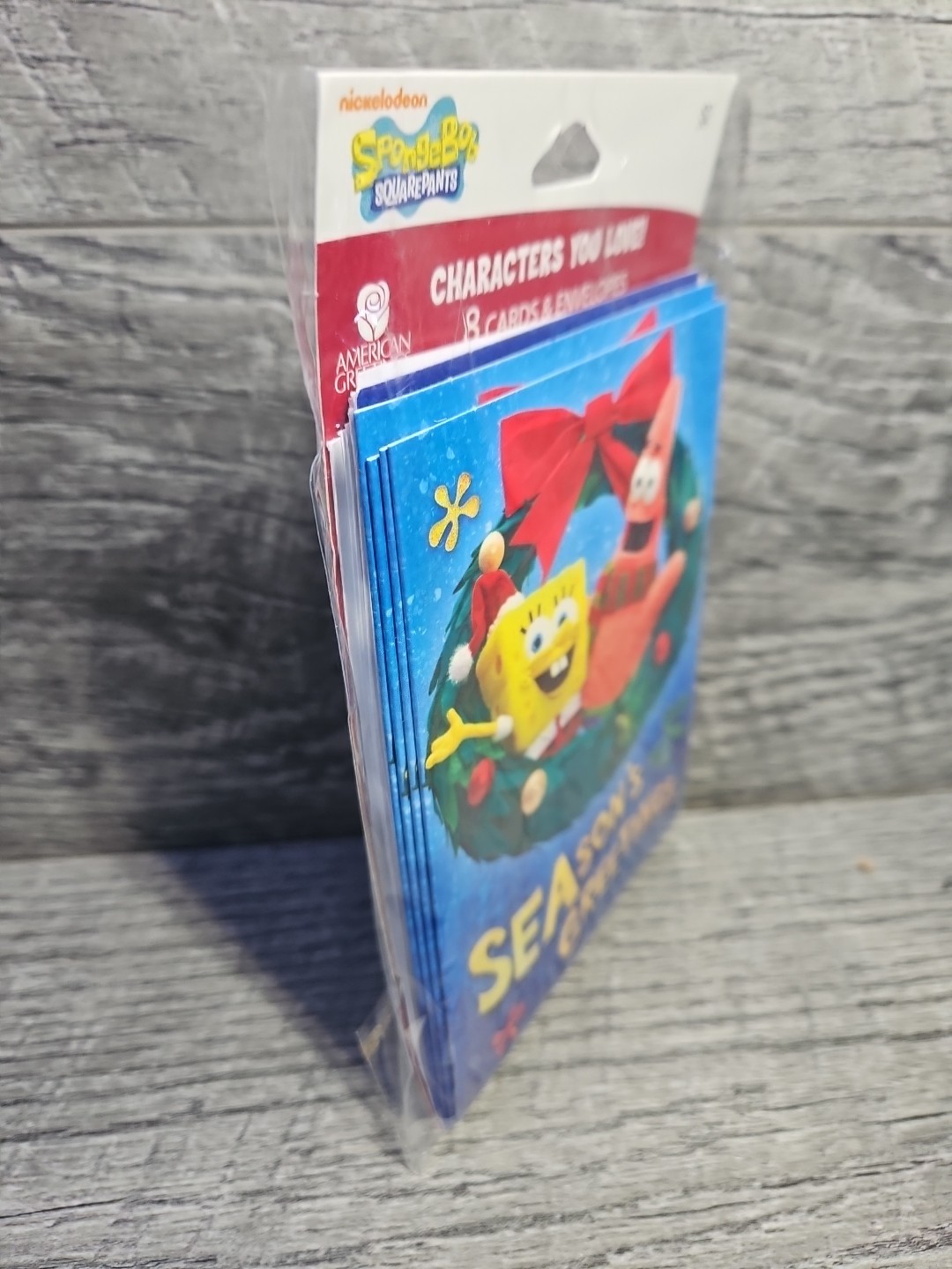 2013 SpongeBob SquarePants Season’s Greetings Christmas Holiday Cards 8 Pack New