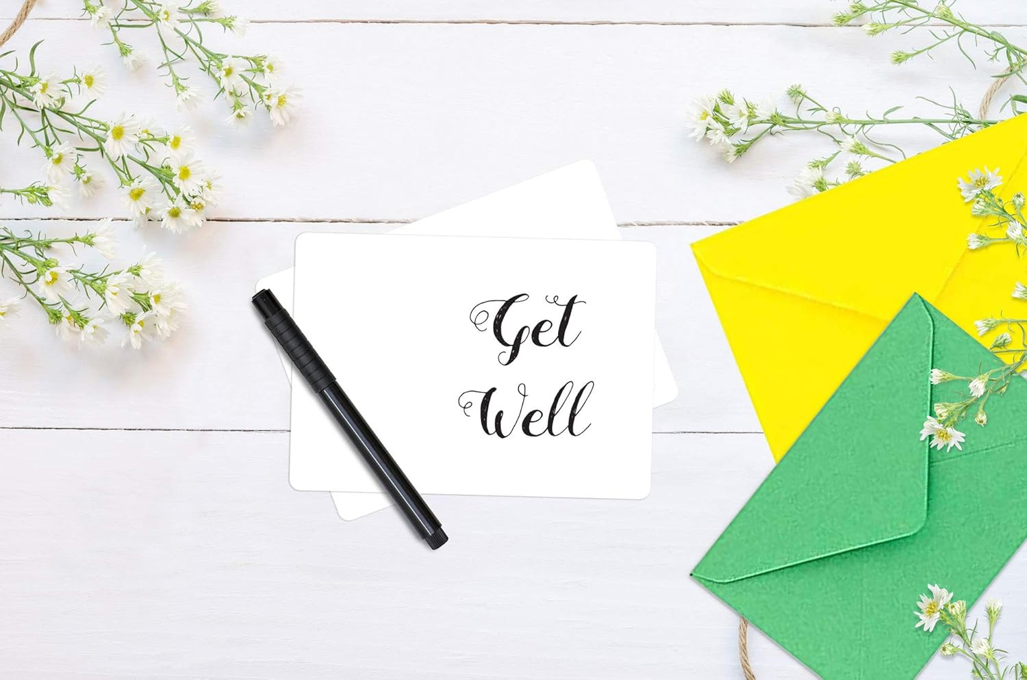 Colorful Envelopes with Blank Flat White Cards 5″ X 7″ Assorted Colors 105 Pack