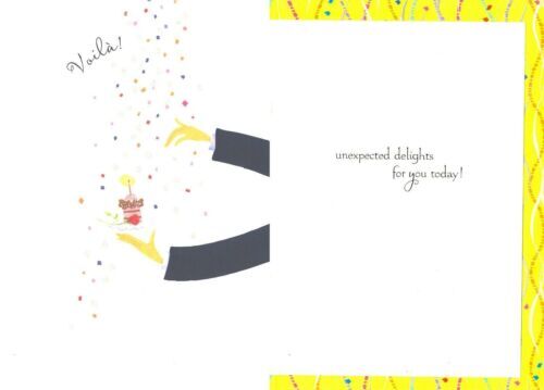 Hallmark Birthday Greeting Card Family or Friend–Voila! Candles Cupcakes . . .