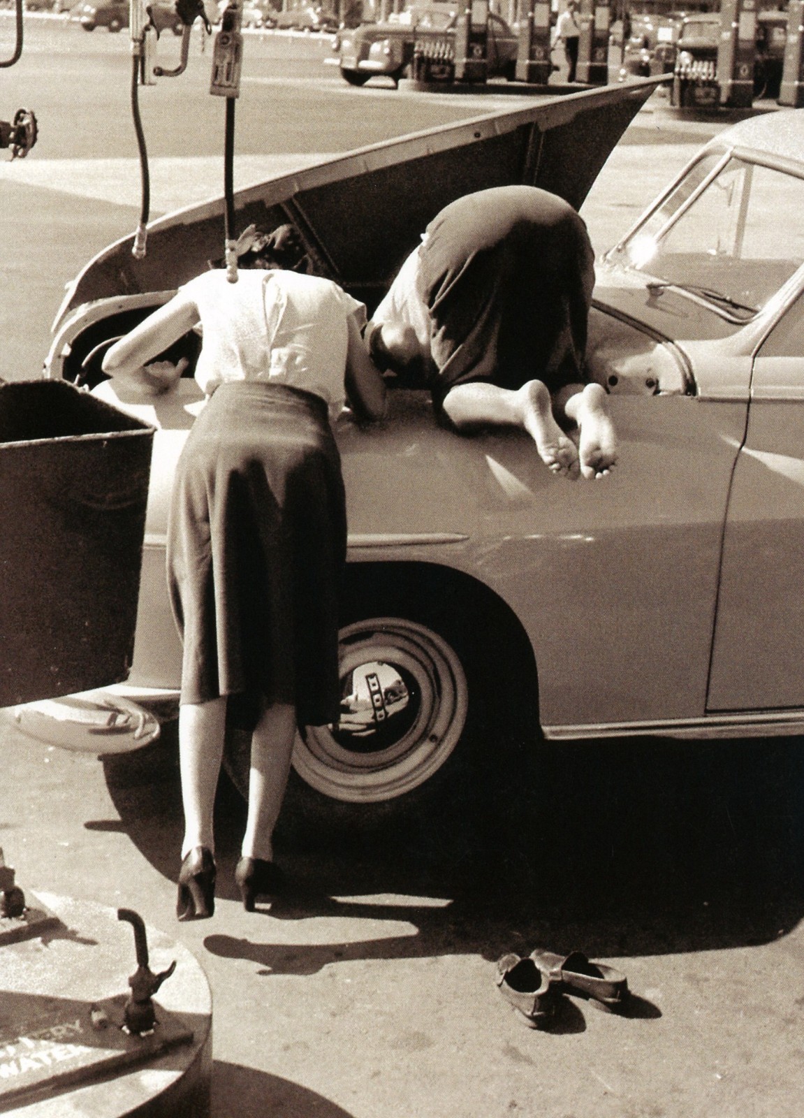 Funny BIRTHDAY Card, Vintage Women Car Maintenance by Avanti America + Envelope