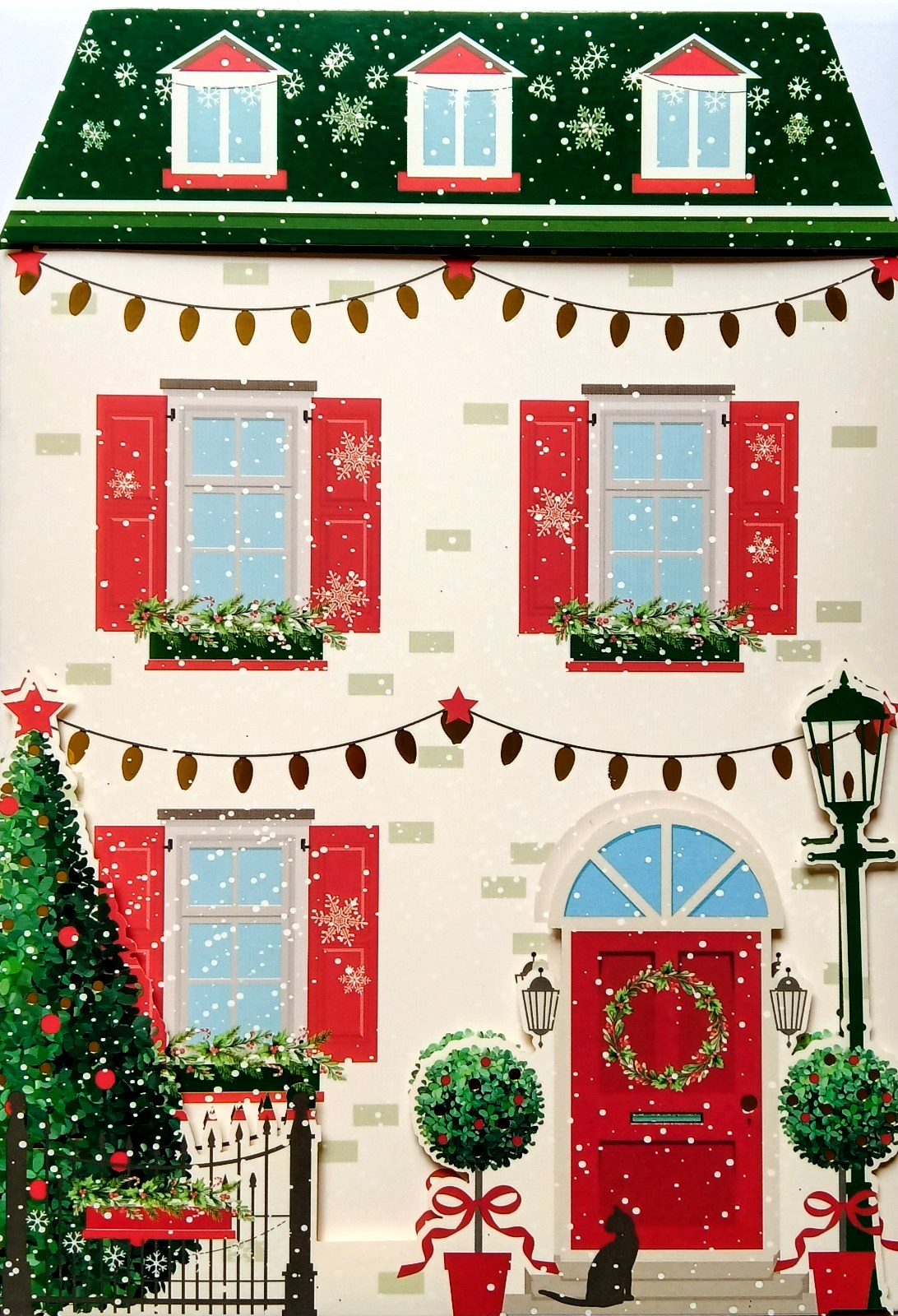Greeting Card Merry Christmas Tree Decoration Entrance Joy Season 3D Sticker