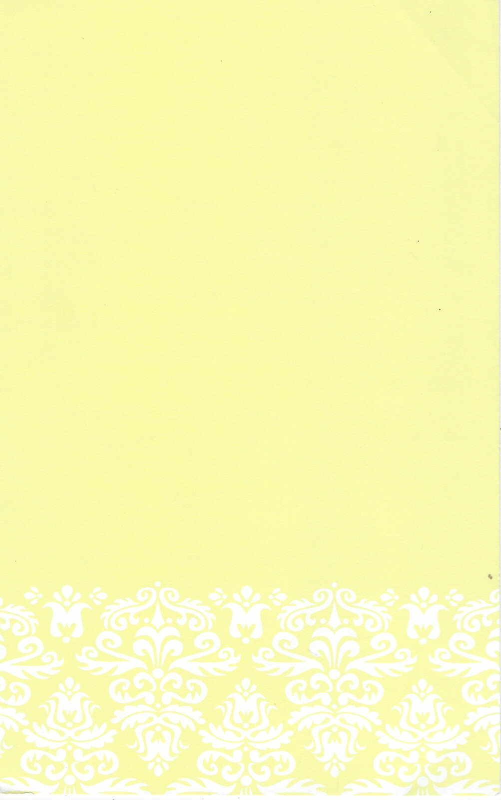 BLANK Lot of 112 Yellow Damask Generic Party Invitation DIY Print at Home