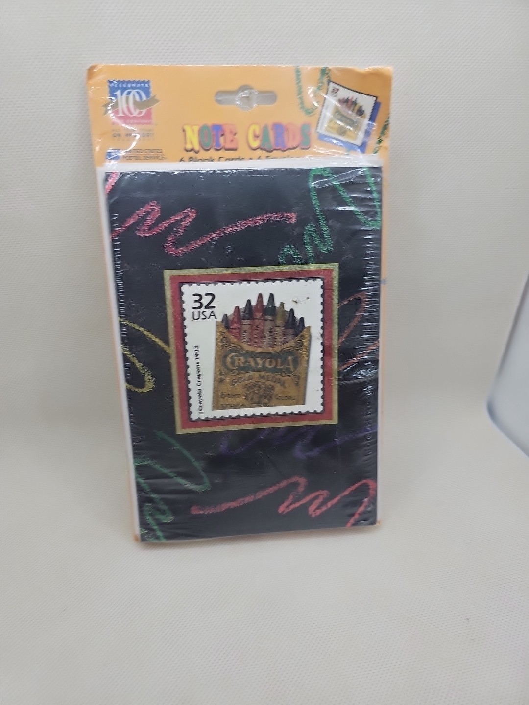 New 5 Vintage 1998 Blank Cards, USPS Hallmark Ensemble, 32 cent Crayola Crayons
