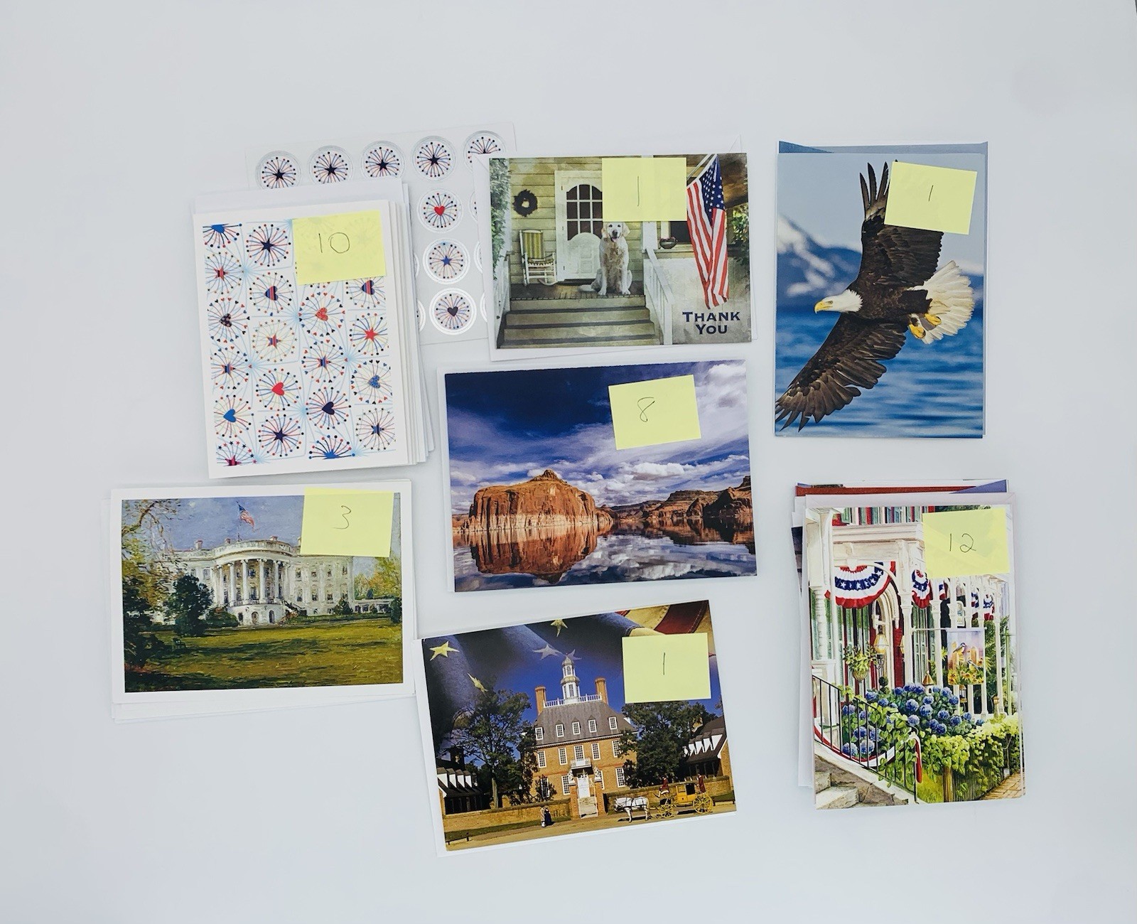 USA Greeting Cards Blank Notes Lot of 38 Americana Patriotic National Parks