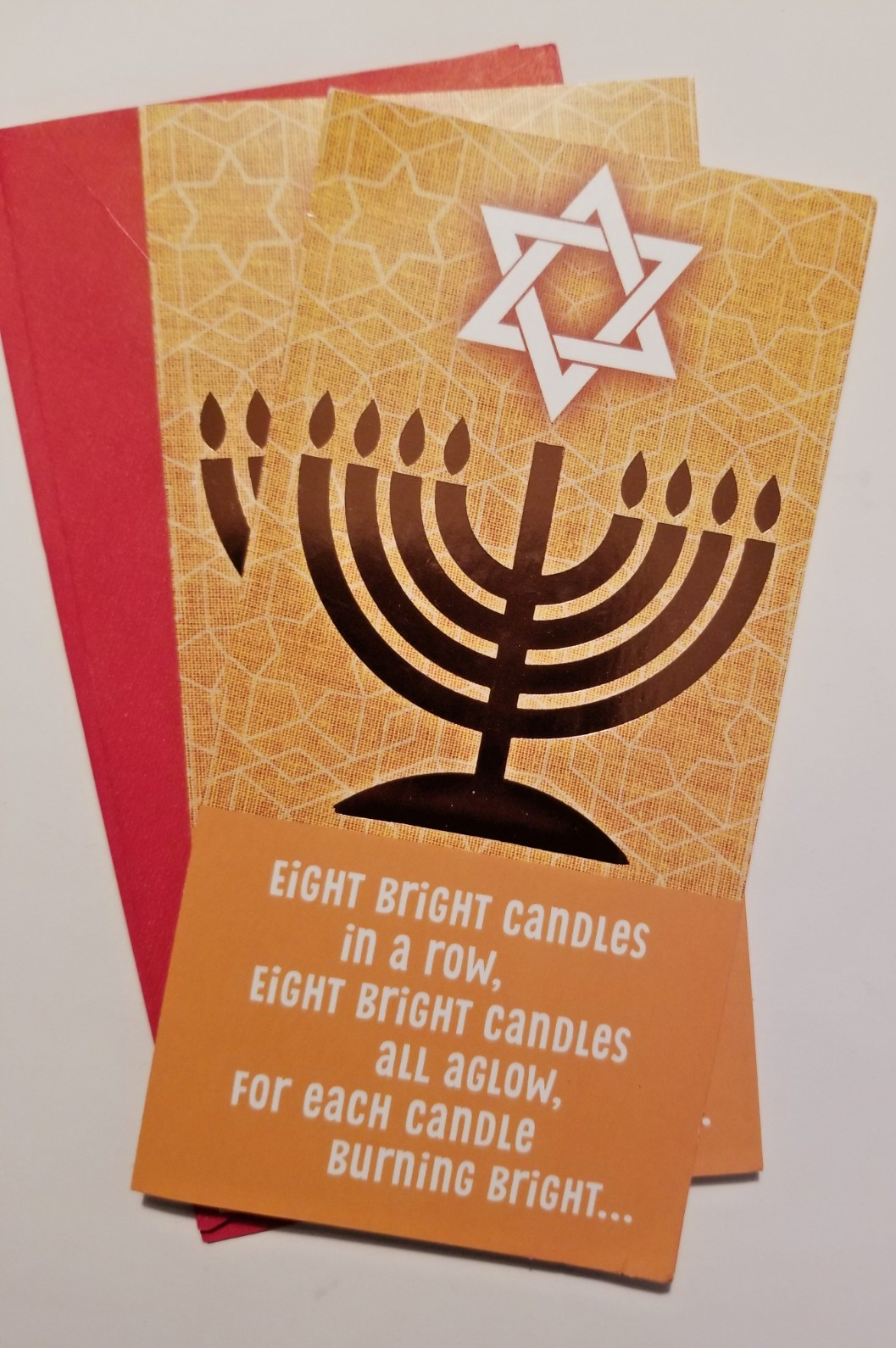 Happy Hanukkah Money or Gift Card Greeting Card Hallmark Tree of Life 2 Cards