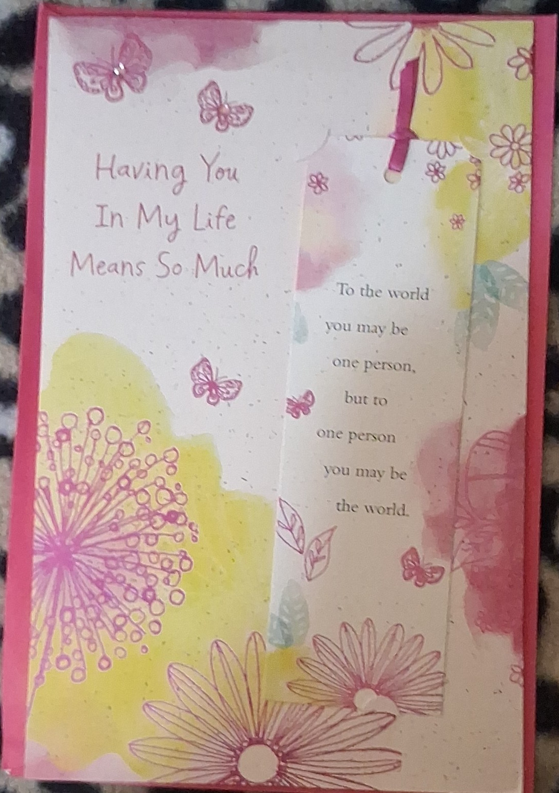 American Greetings Birthday Greeting Card Floral Butterfly w/ Envelope