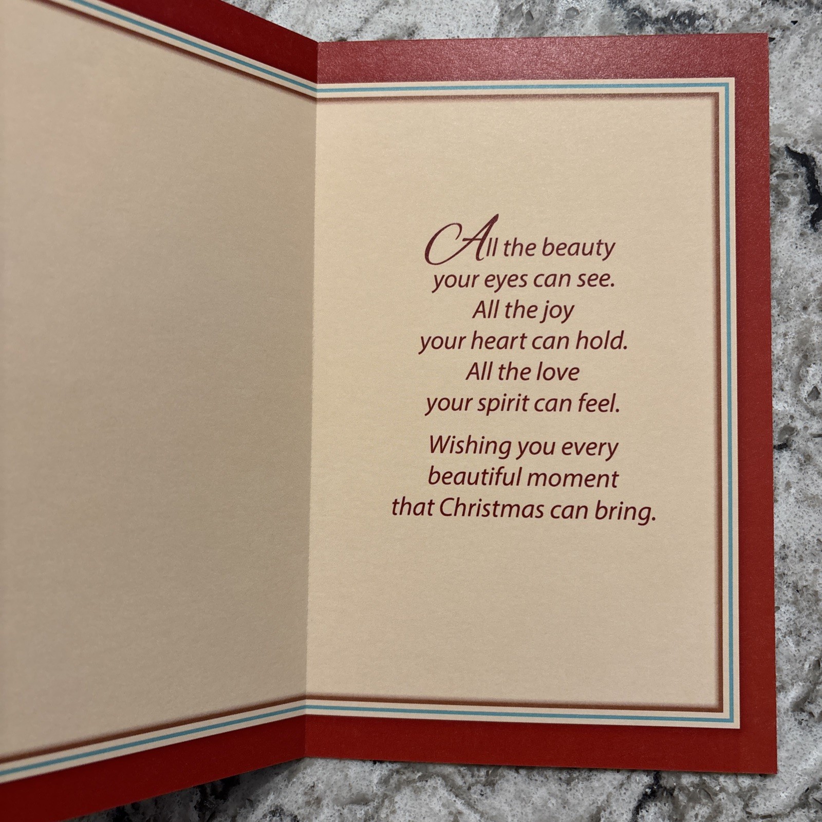 Merry Christmas All The Love Wishing 5”x7.75″ Stockwell Greeting Card