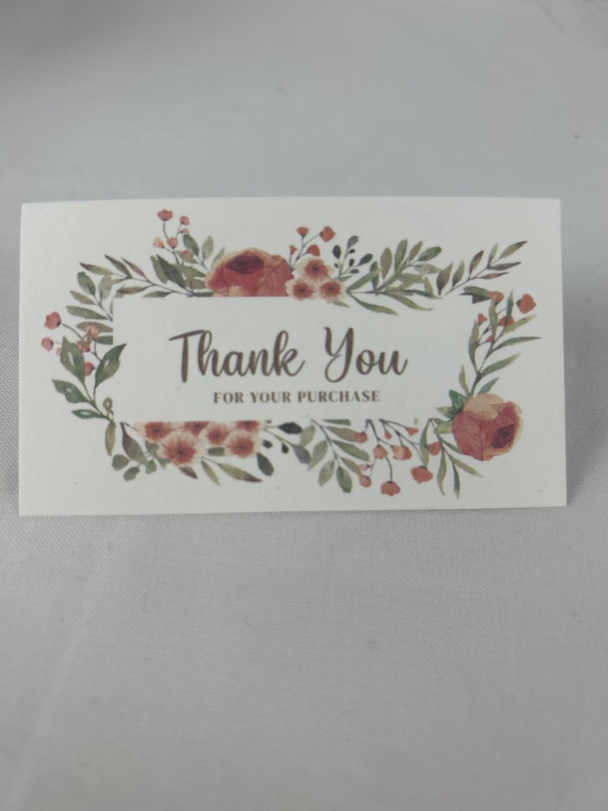 100 Pack Thank You For Your Order Cards Floral Business Insert Cards 2×3.5 Inch