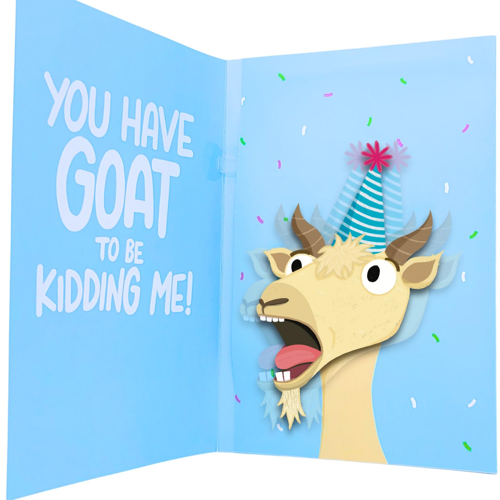 Screaming Goat Birthday Card – Funny Birthday Card for Men Women Kids – Screa…